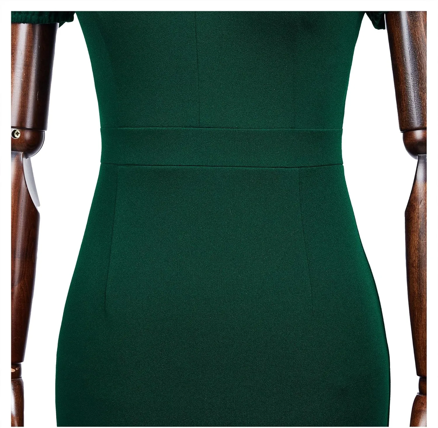 AISIZE Women's V-Neck Elegant Puff Sleeve Cocktail Sheath Party Dress