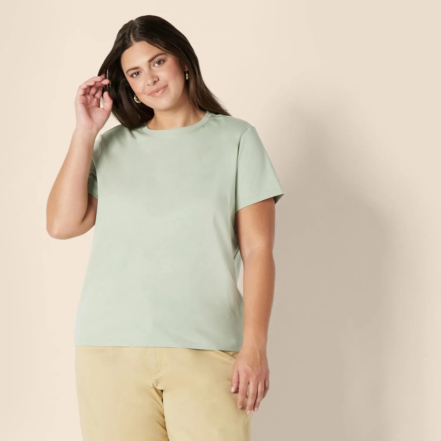 Amazon Essentials Women's Regular Fit 100% Cotton Crewneck Short Sleeve T-Shirt, Multipacks