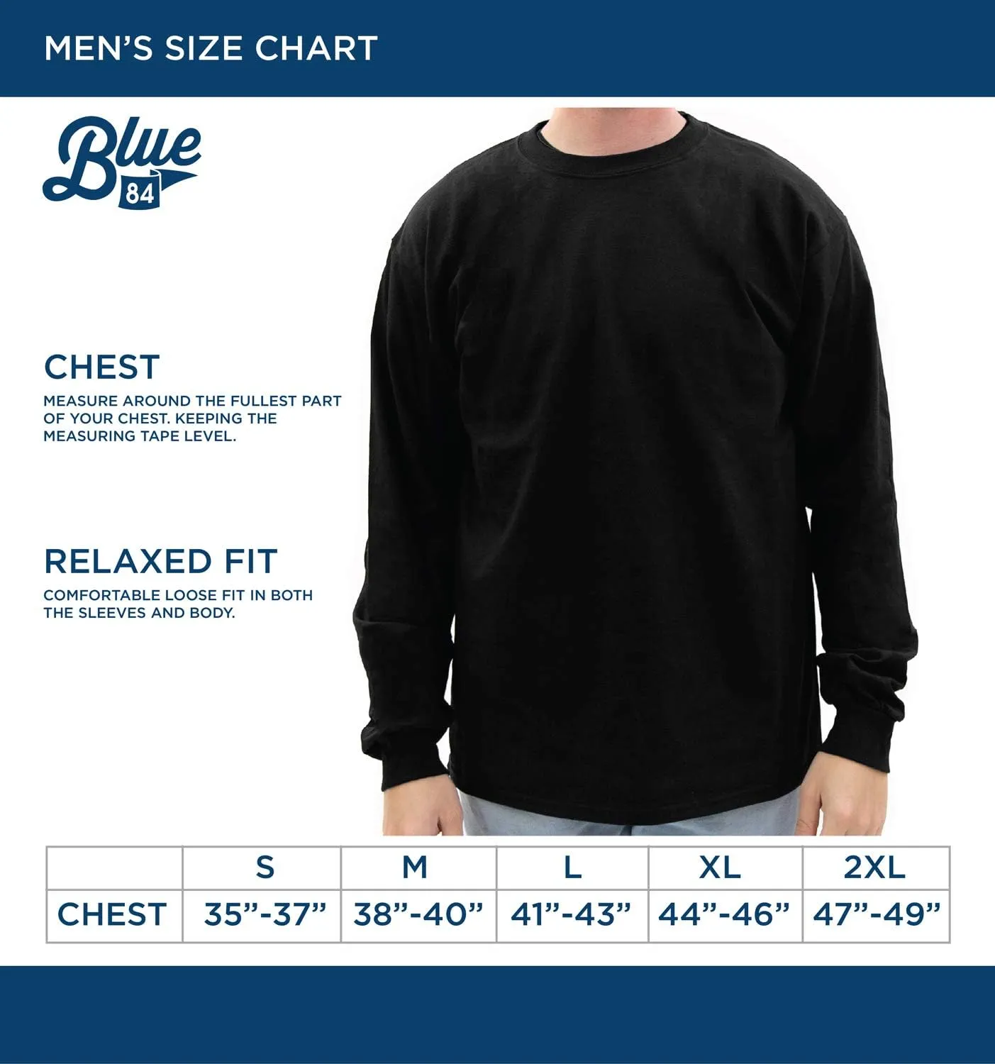 Blue 84 Men's Team Color Icon Long Sleeve T Shirt