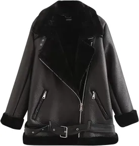 ChicCrate Women's Fleece Lined Winter Coat Sherpa Jacket Fashion Warm Clothes Casual Outerwear