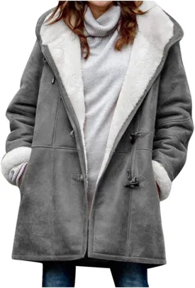 ChicCrate Women's Fleece Lined Winter Coat Sherpa Jacket Fashion Warm Clothes Casual Outerwear