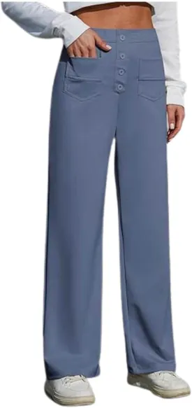 Flexipants - Women's Casual High Waist Stretch Pants, Flexi Pants for Women, Straight Leg Flexi Pants Women