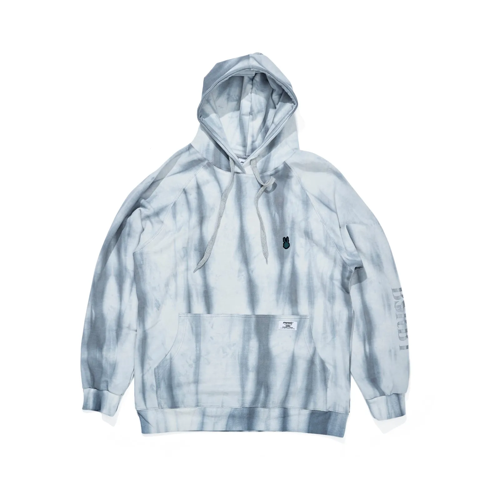 GR RR WAPPEN HOODIE TIE DYE GRAY