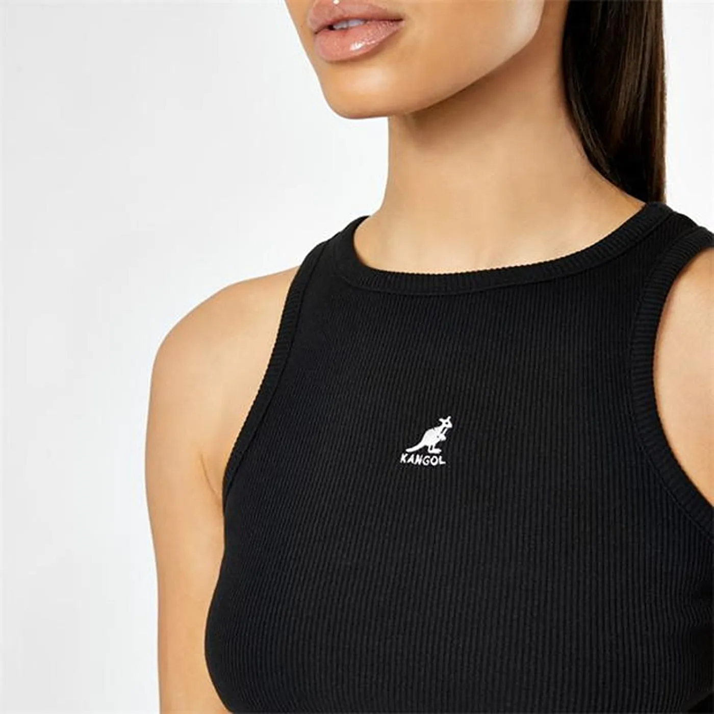 Kangol Black Crop Top
