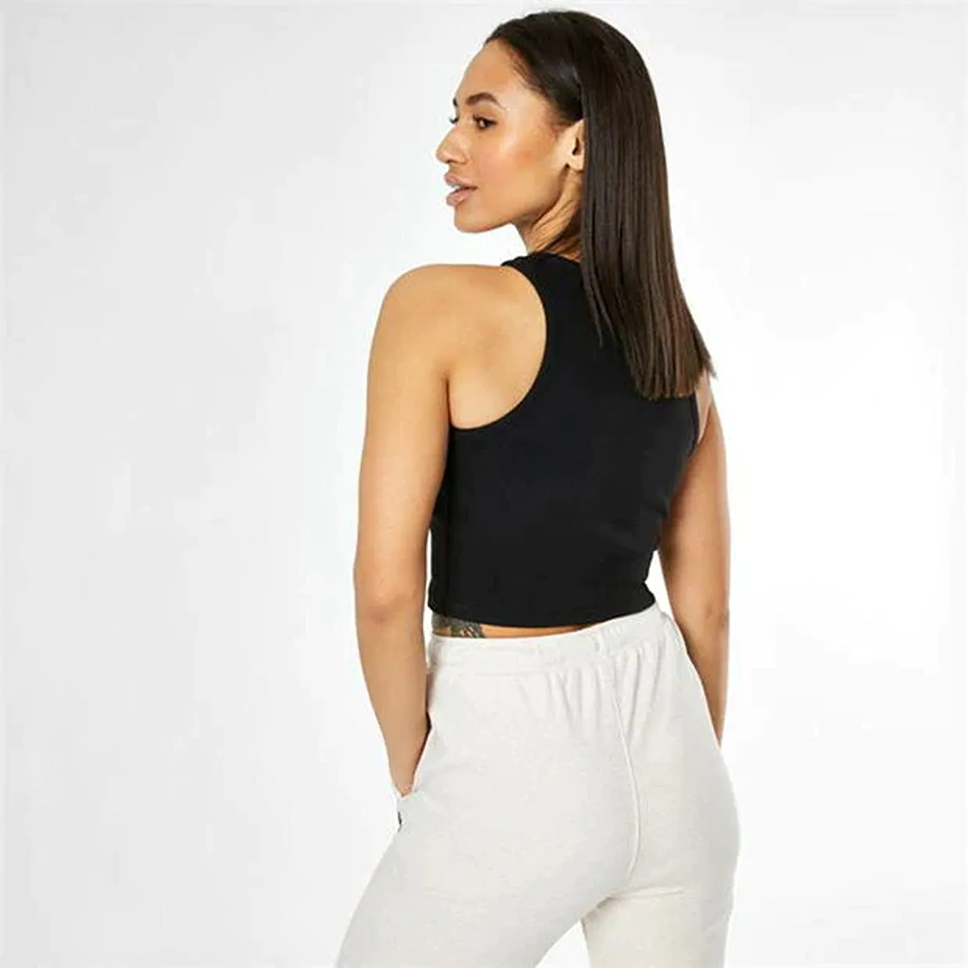 Kangol Black Crop Top
