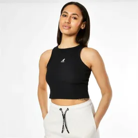 Kangol Black Crop Top