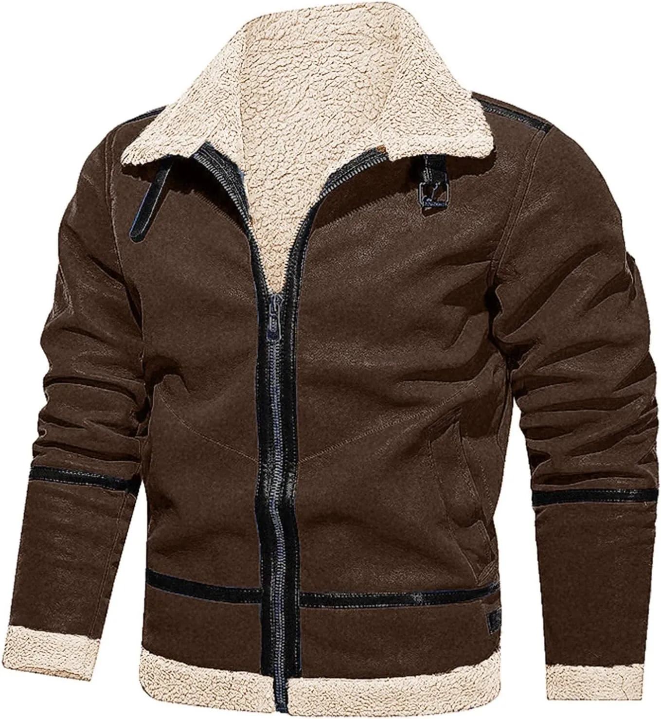 LCMTWX Coats for Men Cottonpadded Jacket Stand Collar Knitted Splice Sweater Coat Casual Men's Thicken Warm Winter Coat