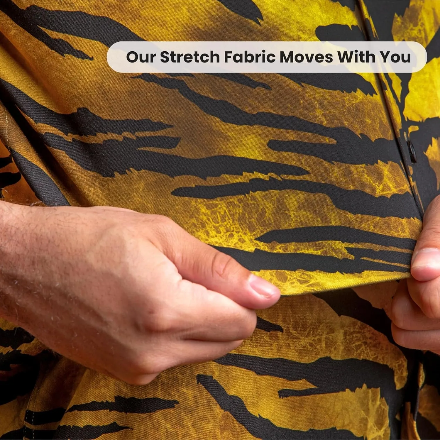 Leopard Print Shirt for Men - Summer Hawaiian Short Sleeve Cheetah Print and Tiger Button Down Shirt for Men
