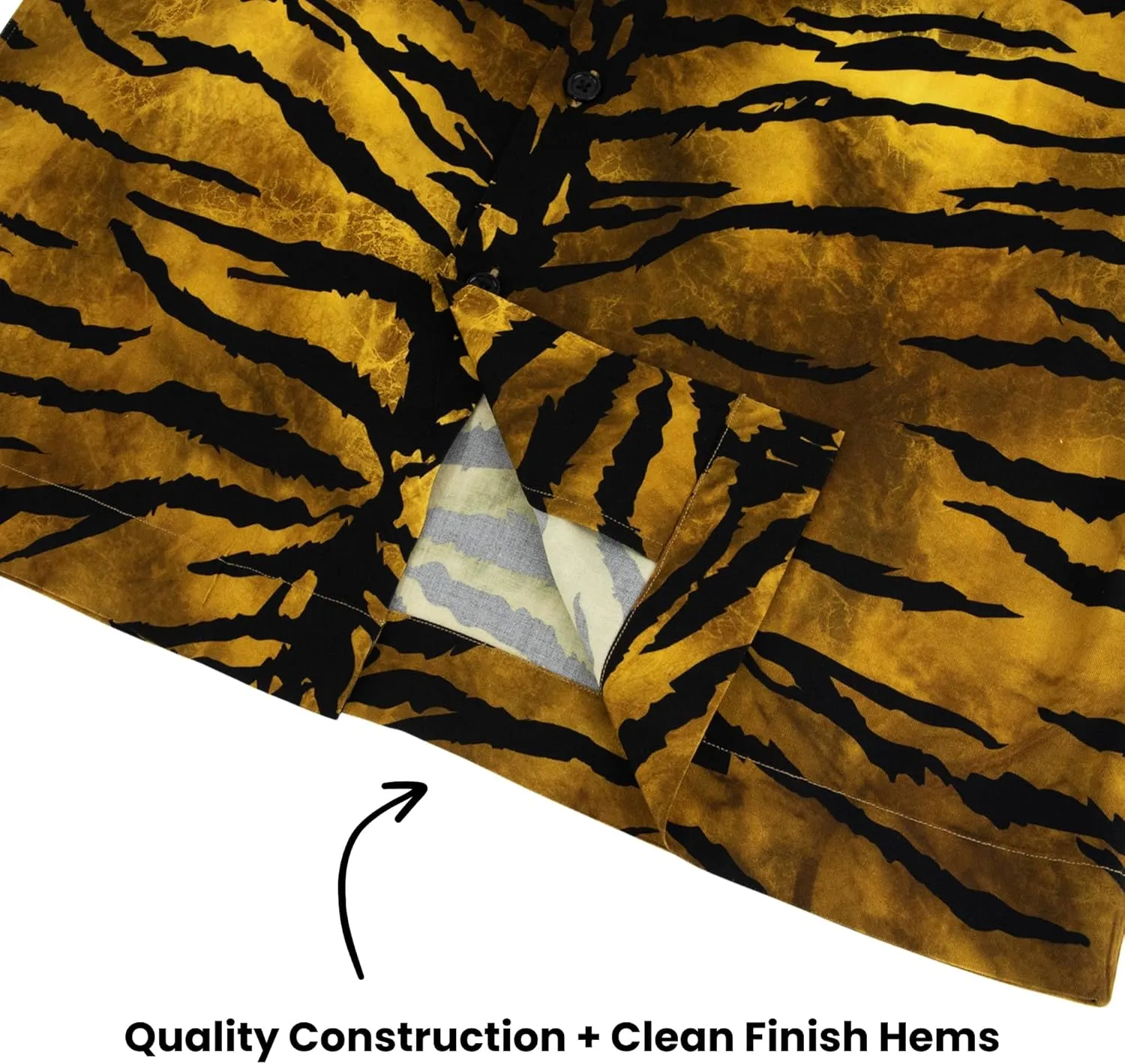 Leopard Print Shirt for Men - Summer Hawaiian Short Sleeve Cheetah Print and Tiger Button Down Shirt for Men