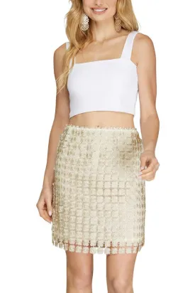 Lurex Crochet Skirt