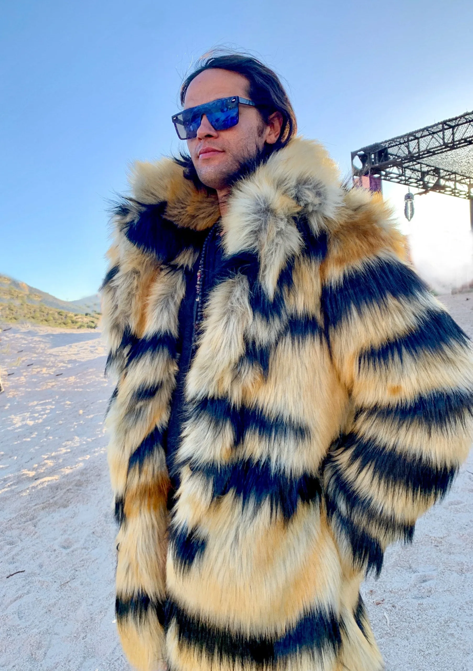 Men's Dutch Coat in "Abstract Tiger" STOCK