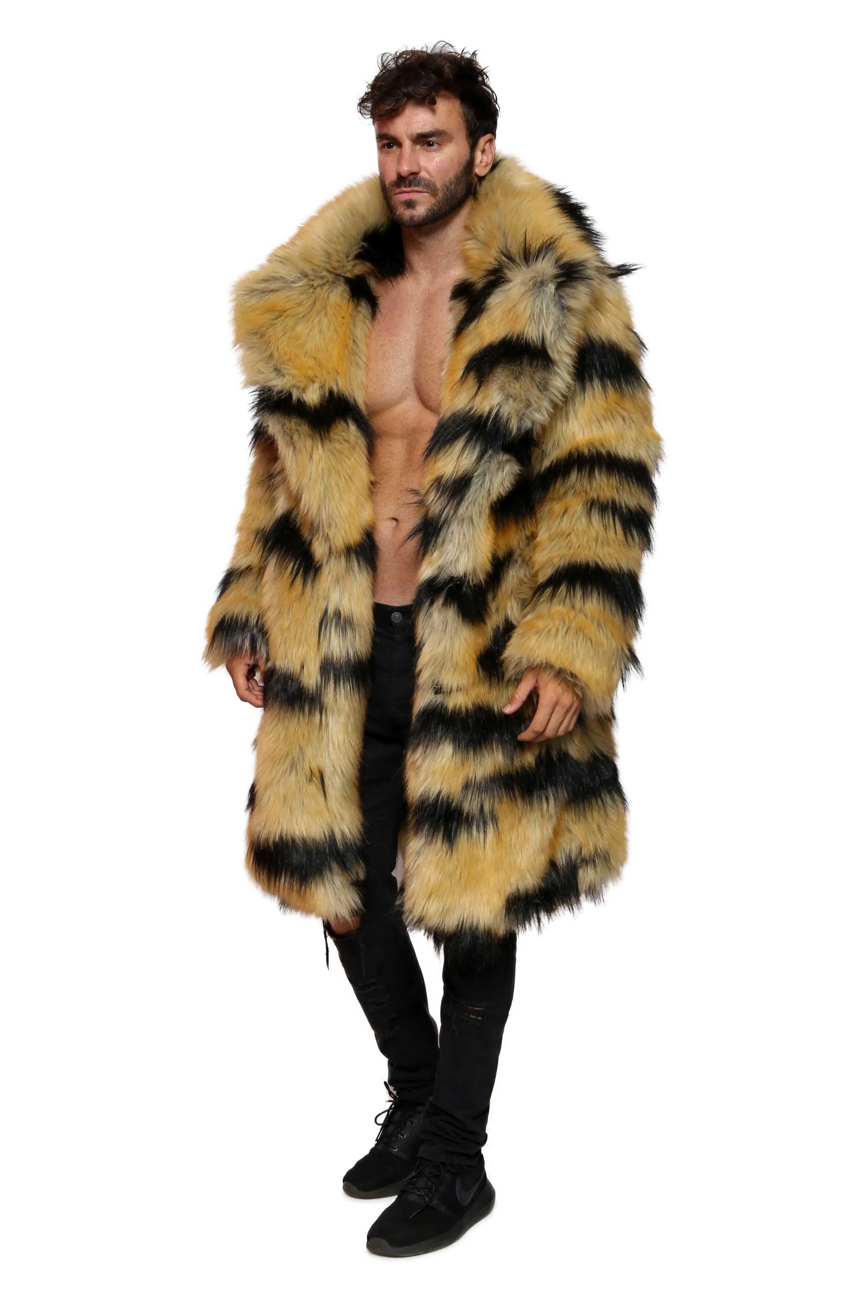 Men's Dutch Coat in "Abstract Tiger" STOCK