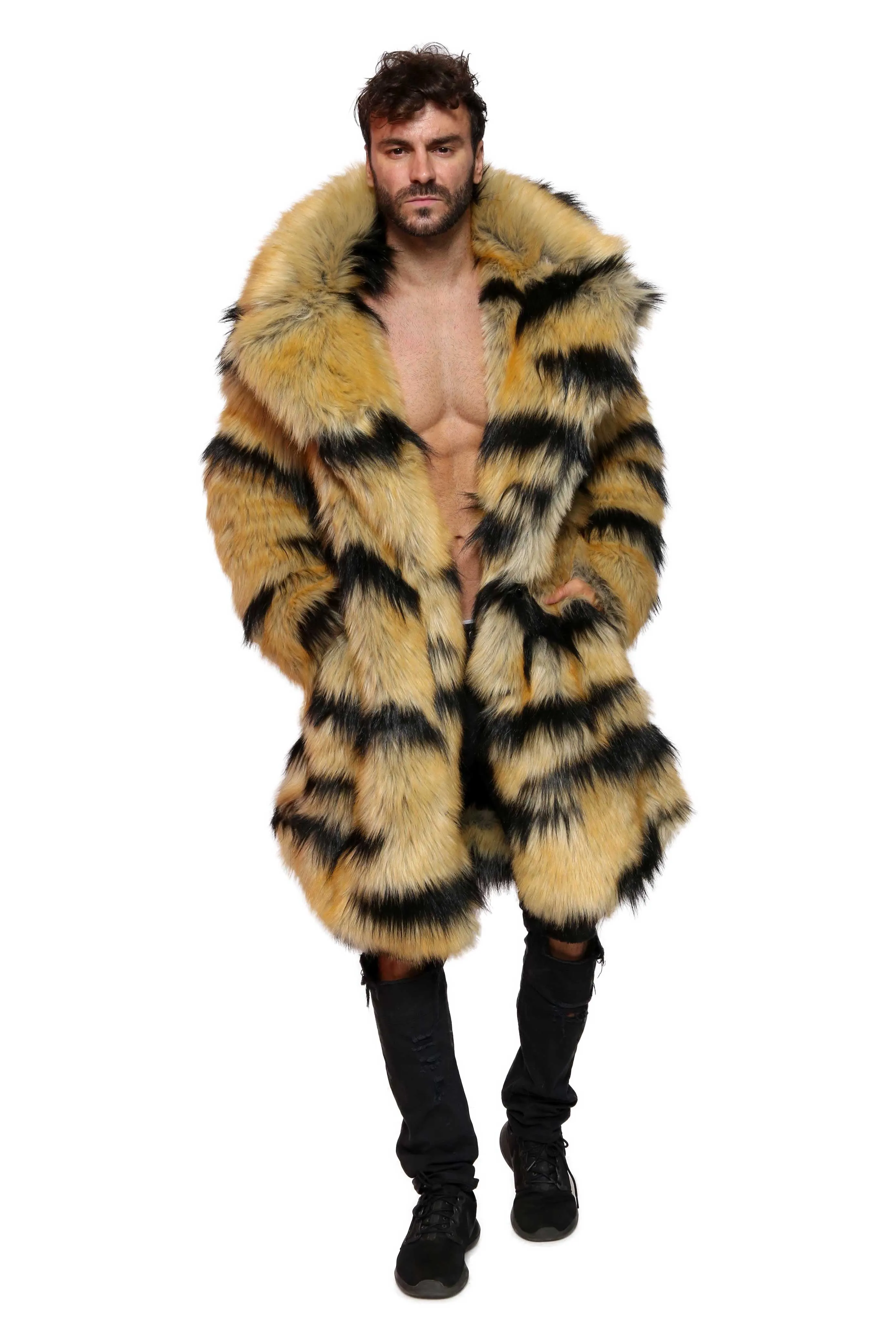 Men's Dutch Coat in "Abstract Tiger" STOCK