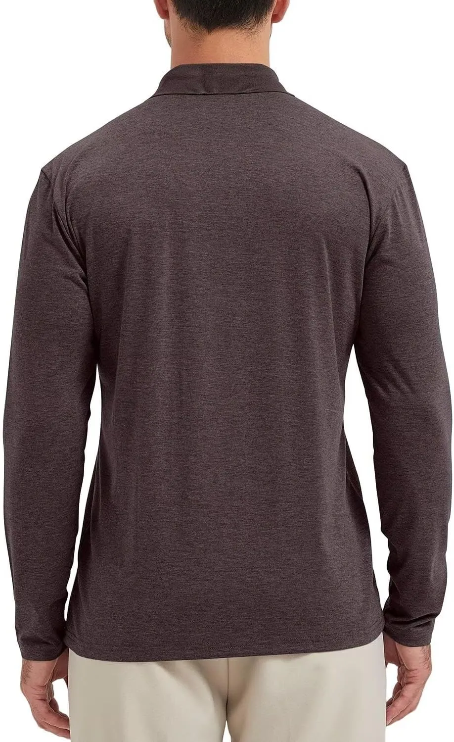 Men's Fashion Polo Shirts Casual Lightweight Long Sleeve Button Shirt with Pocket