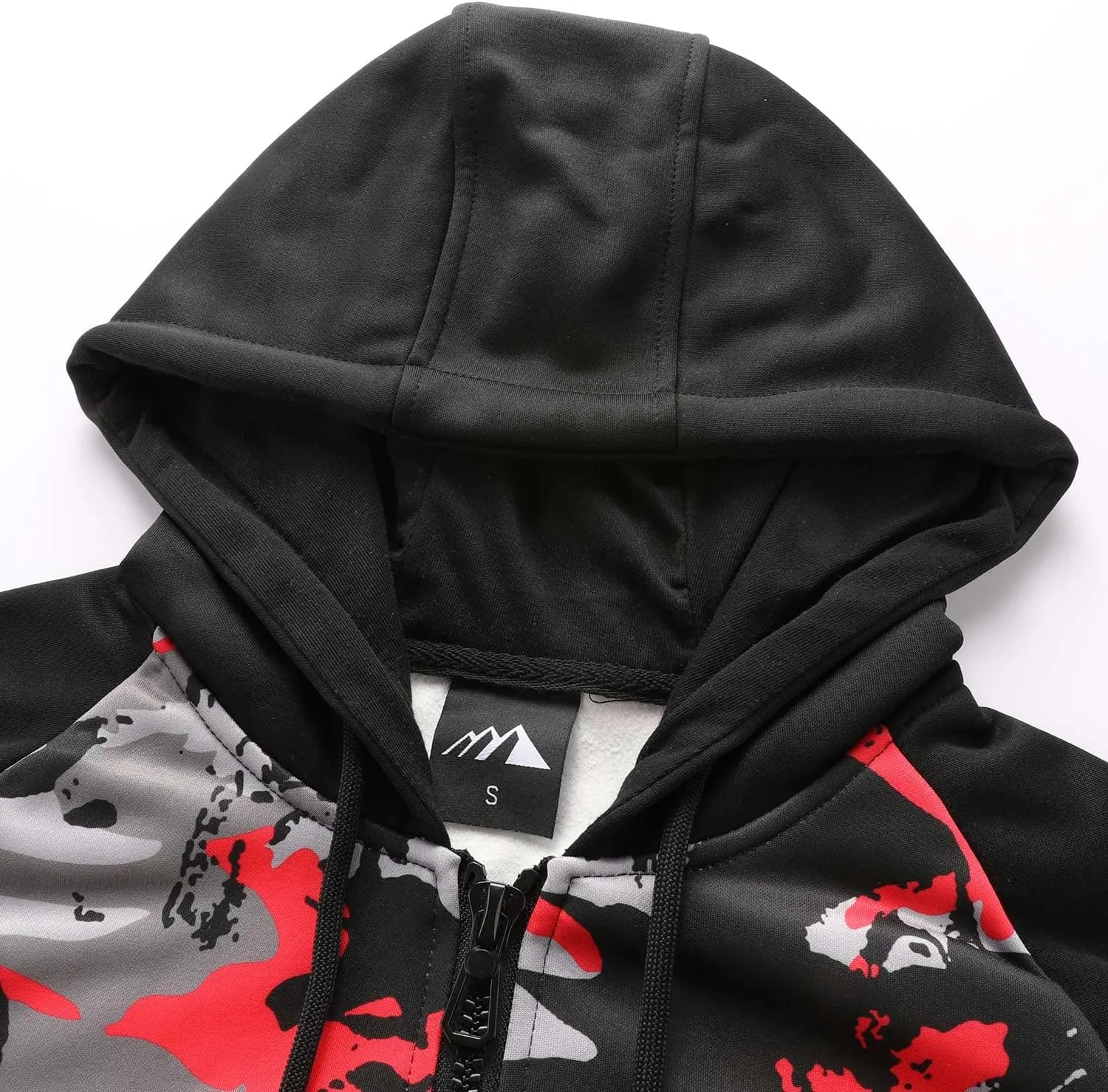 Men's Zip Up Color Block Hoodie Fleece Gym Workout zippered Sweatshirt Fashion Long Sleeve Hooded WIth Pocket