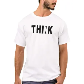 Nutcase Designer Round Neck Men's T-Shirt Wrinkle-Free Poly Cotton Tees - Think Typo