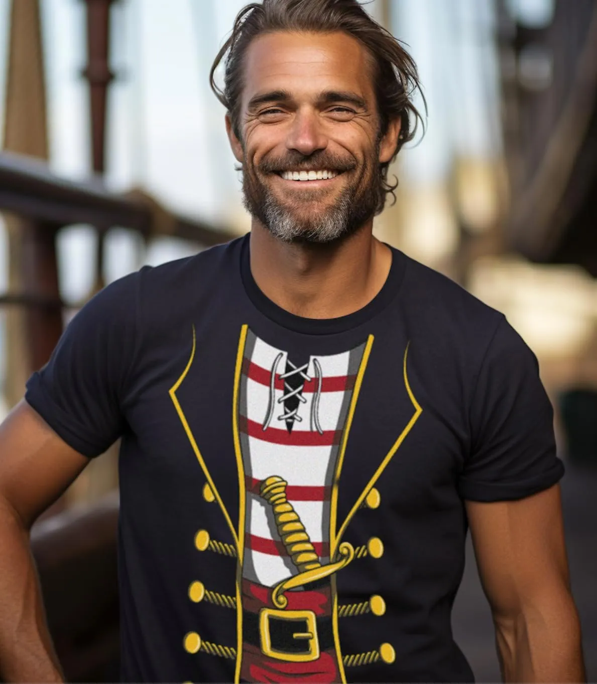 Pirate Costume | Buccaneer Novelty Funny Caribbean Cruise Shirt Unisex Men's T-Shirt