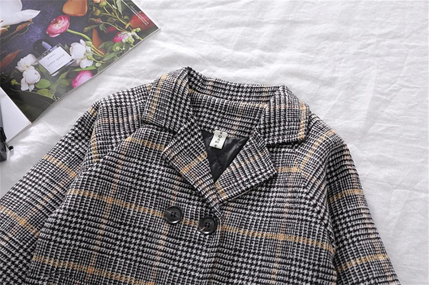 POLG Toddler Baby Girls Classic Wool Blend Coat Winter Double Breasted Trench Coat Outwear Pea Coat Jacket