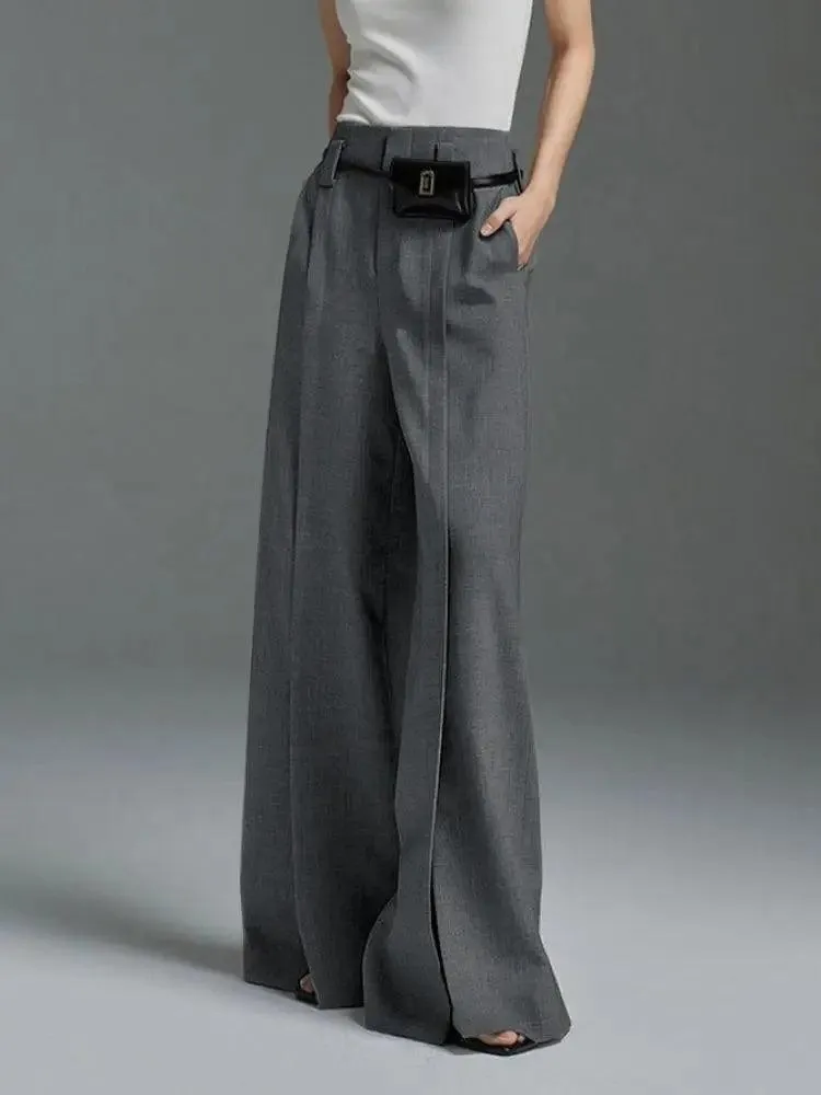 Shirley Wide Leg Split Trousers