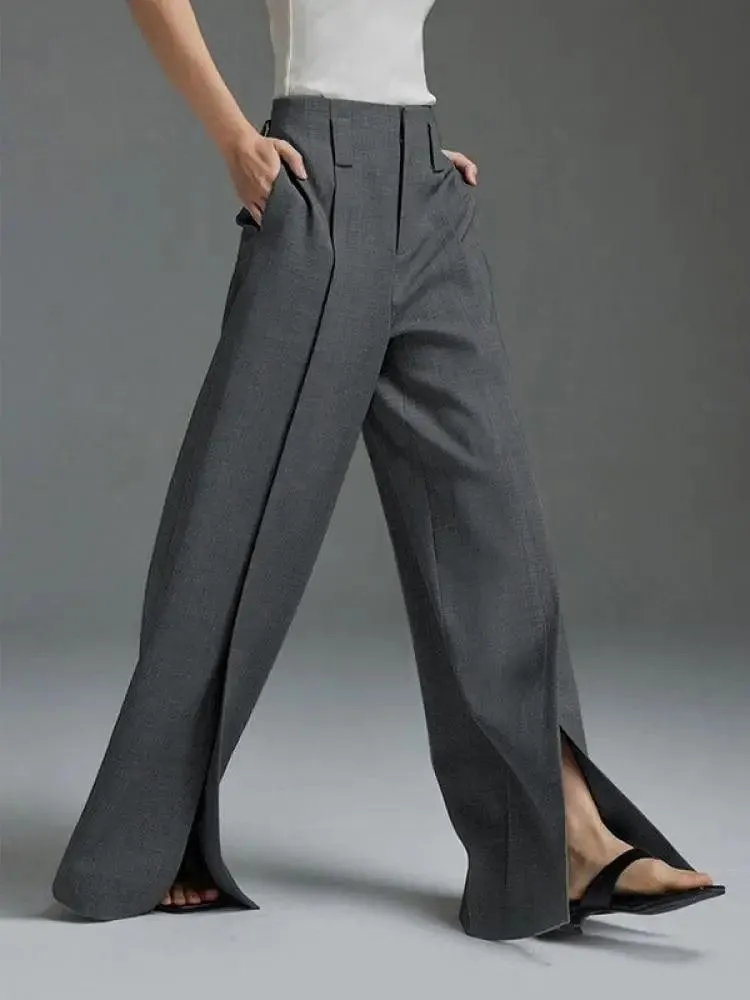 Shirley Wide Leg Split Trousers