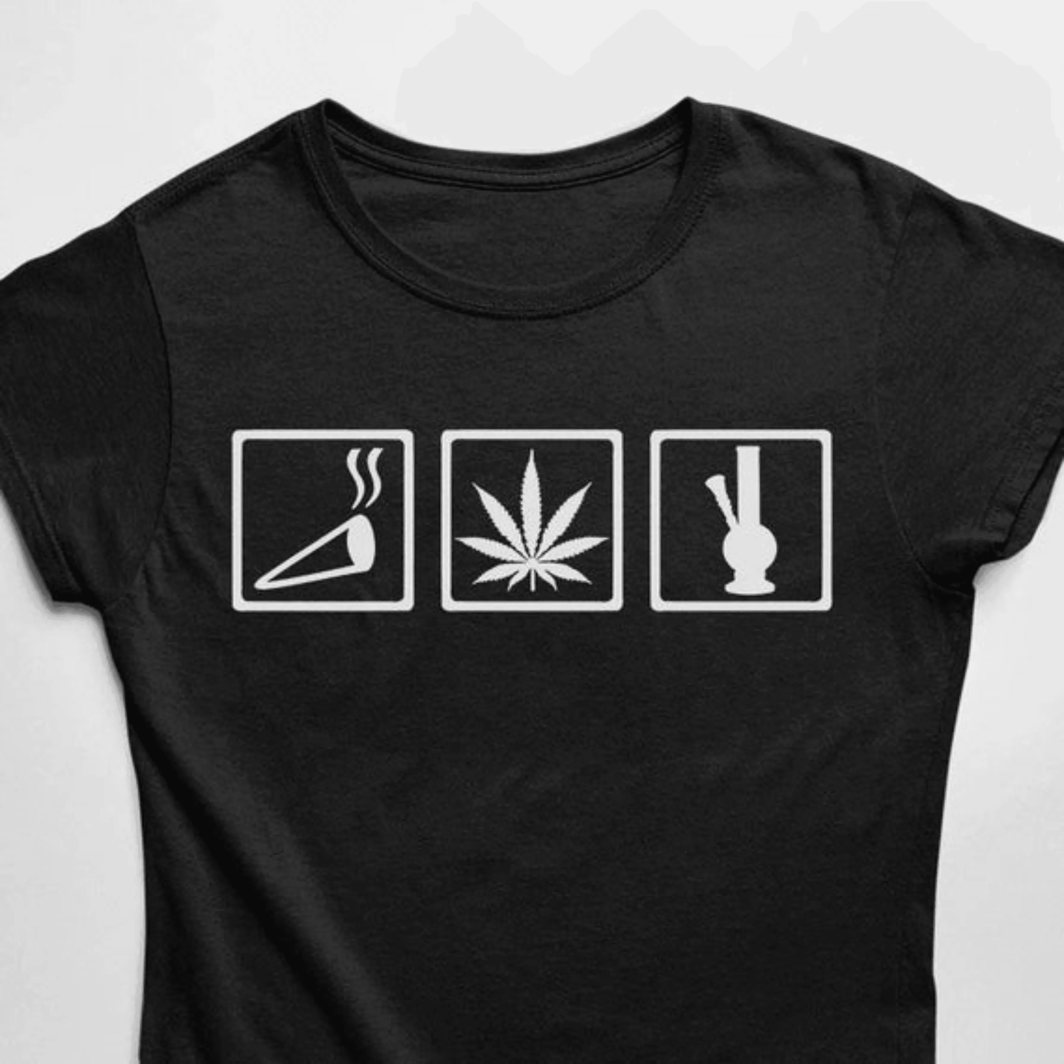 Smoke All Day T-Shirt (schwarz oder weiß / Frauen)