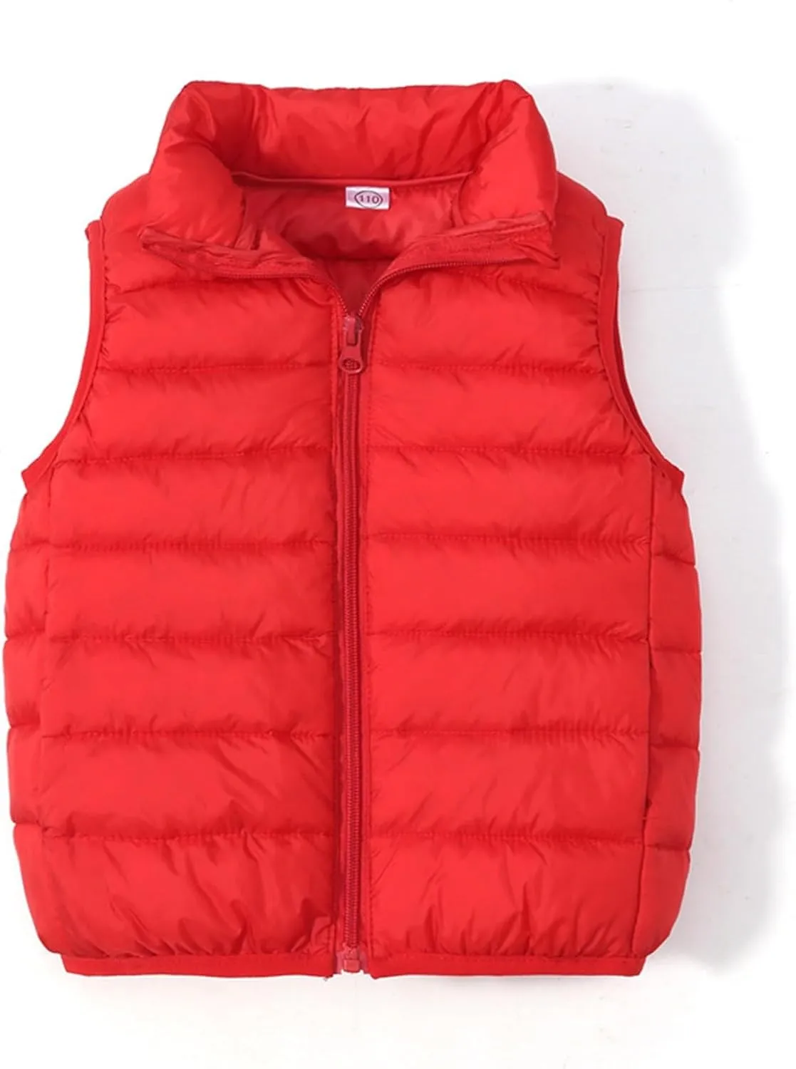 Unisex Baby Vest Stand Up Zip Up Sleeveless Jacket for Winter Fall Hooded Coats for Teen Girls