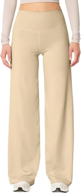 Wide Leg Pants for Women Soft Stretchy Tummy Control Yoga Pants Athletic Workout Pants Cozy Bootcut Leggings Trousers