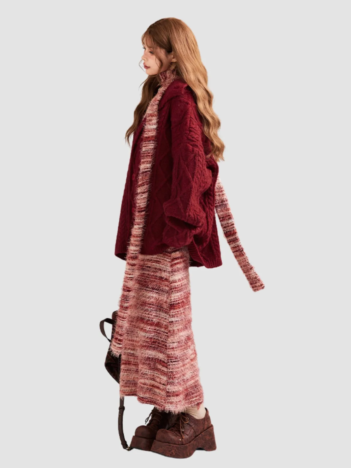 WLS Retro Loose Knitted Cardigan