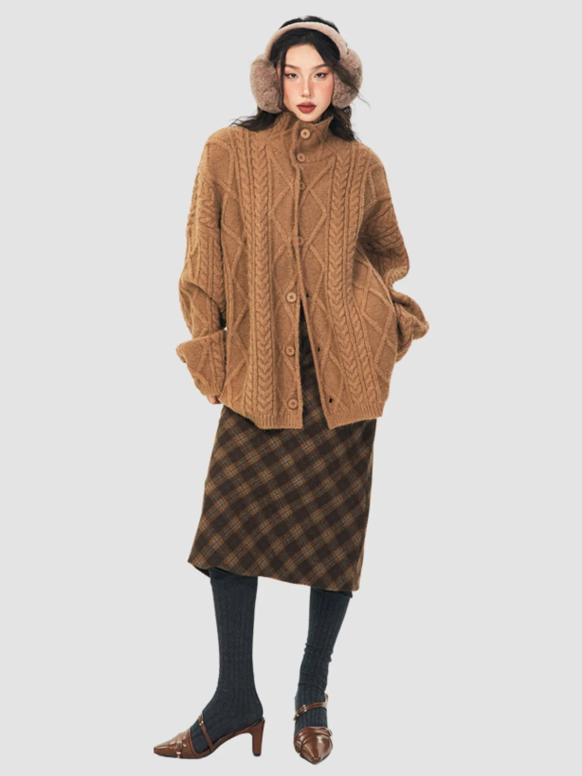 WLS Retro Loose Knitted Cardigan