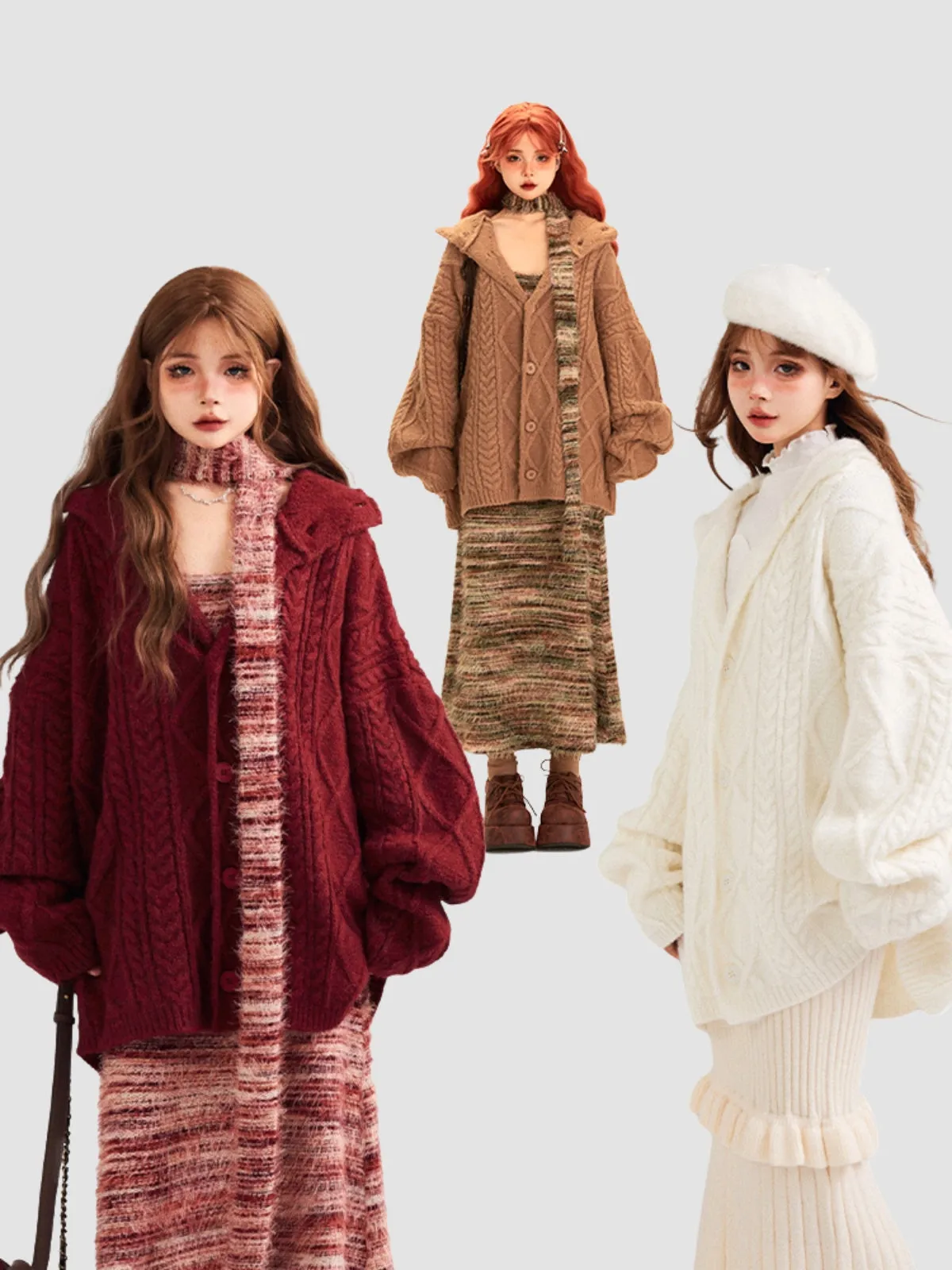 WLS Retro Loose Knitted Cardigan