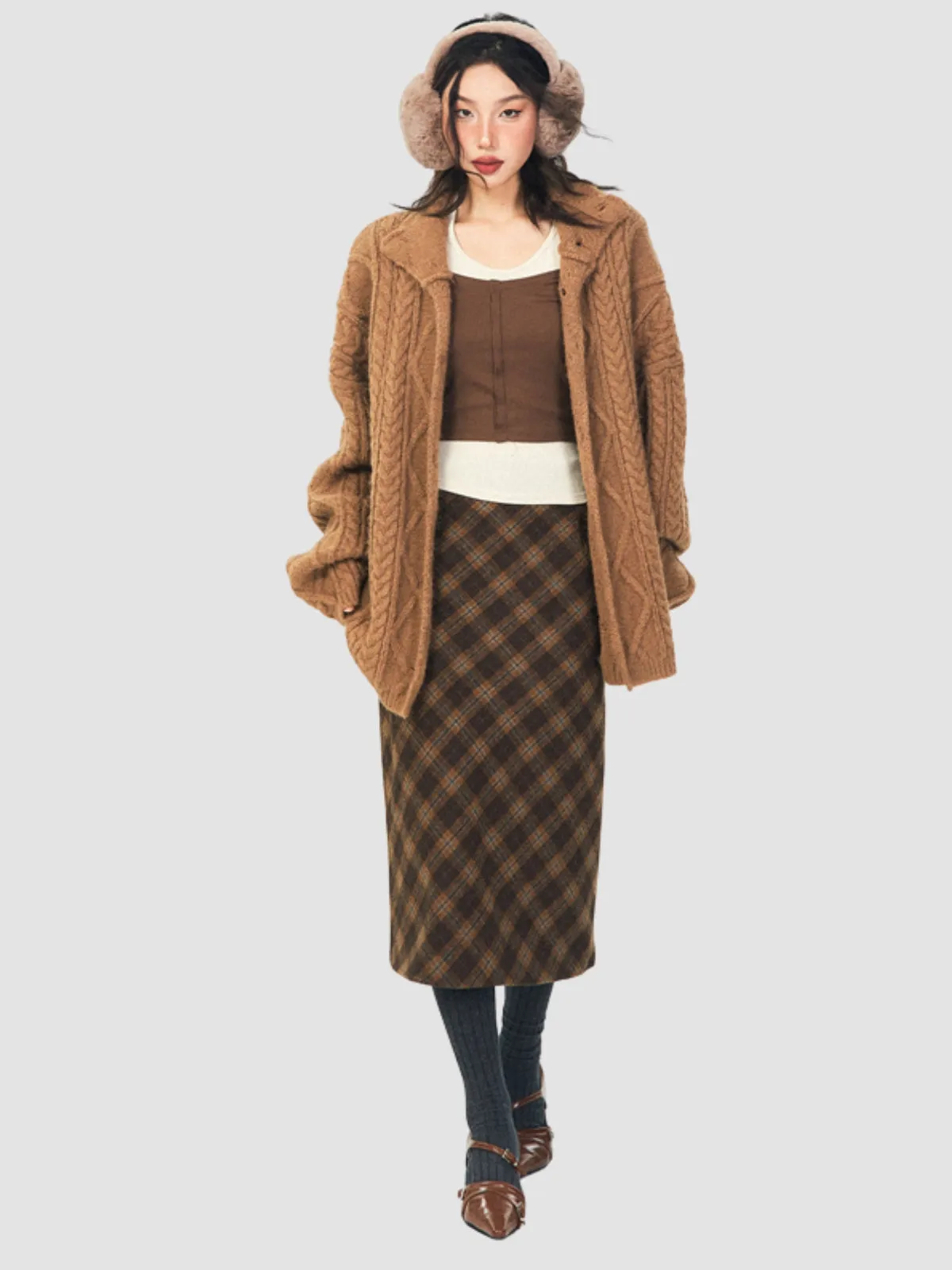 WLS Retro Loose Knitted Cardigan
