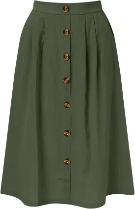 Women 2023 Summer Spring Skirt Women Long Button Skirt Solid Color High Waist Fashion Casual A Line Denim Pencil