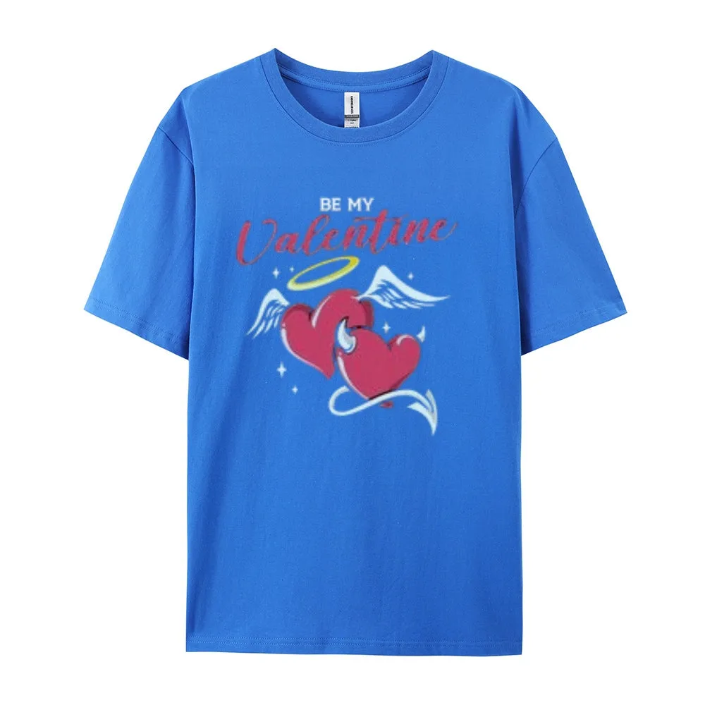 Women Happy Valentine's Day Heart Print Graphic T-shirt