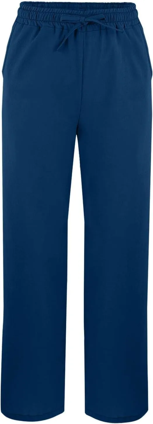 Women's Fashion Loose Casual Solid Color Cotton Linen Dressy Loose Fit Pants